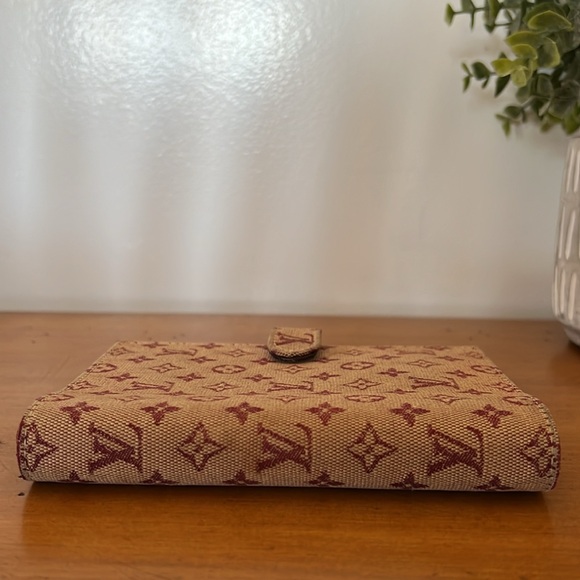 LV Small Mini Lin Red/Cherry Denim Day Planner - Picture 6 of 13
